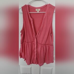 Women's Sleeveless Coral Top